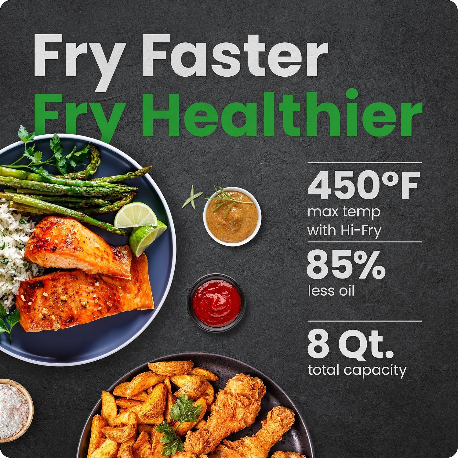 Detalle 2 de Chefman TurboFry Touch 8-Qt Air Fryer ⚡