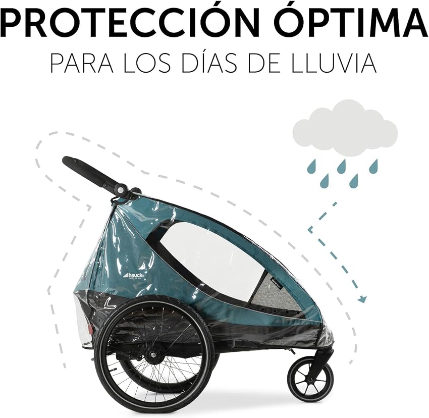 Detalle de hauck Freerider Carro gemelar plegable hasta 30 kg 👶
