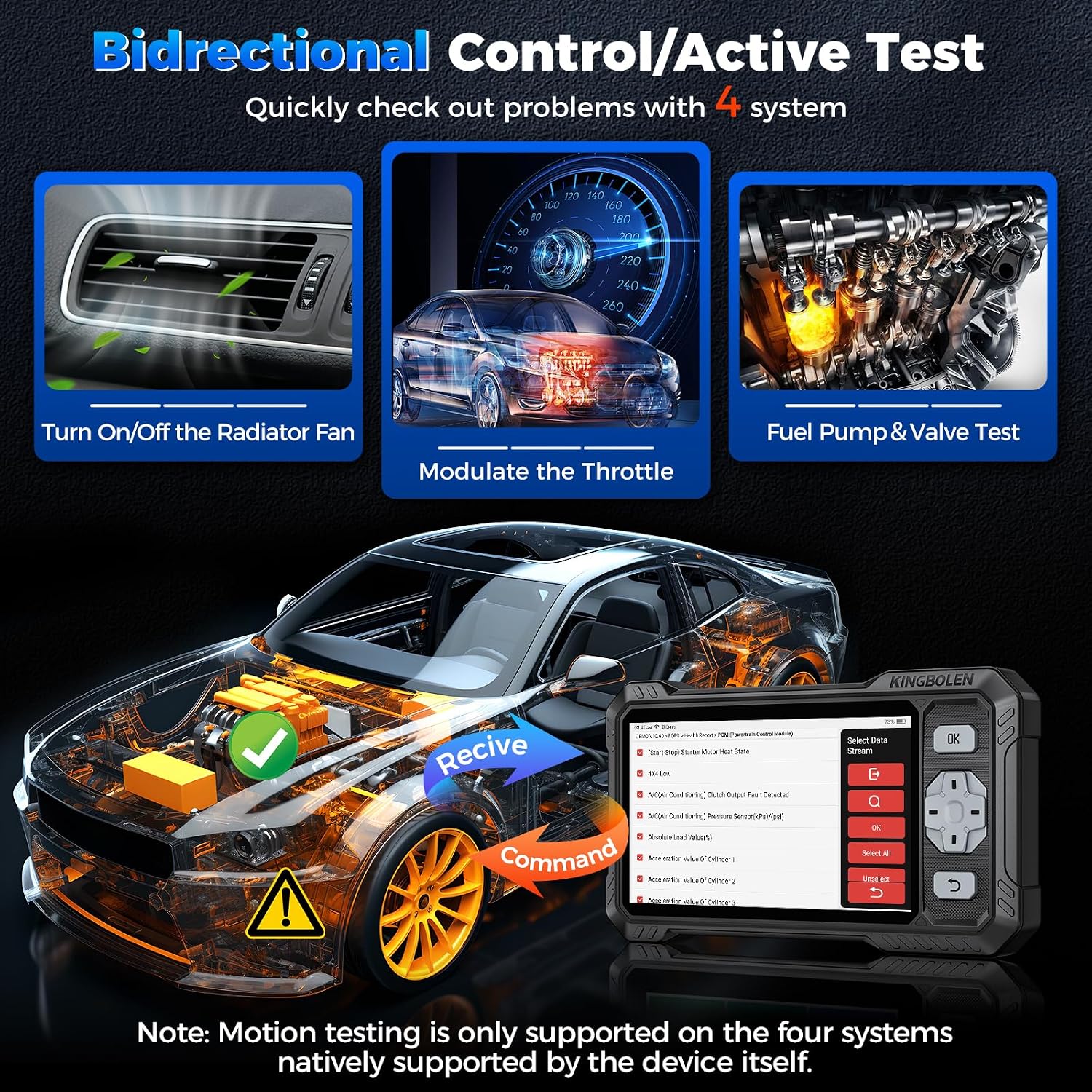 Thumbnail 4 de KINGBOLEN S608 OBD2 scanner with 9 resets