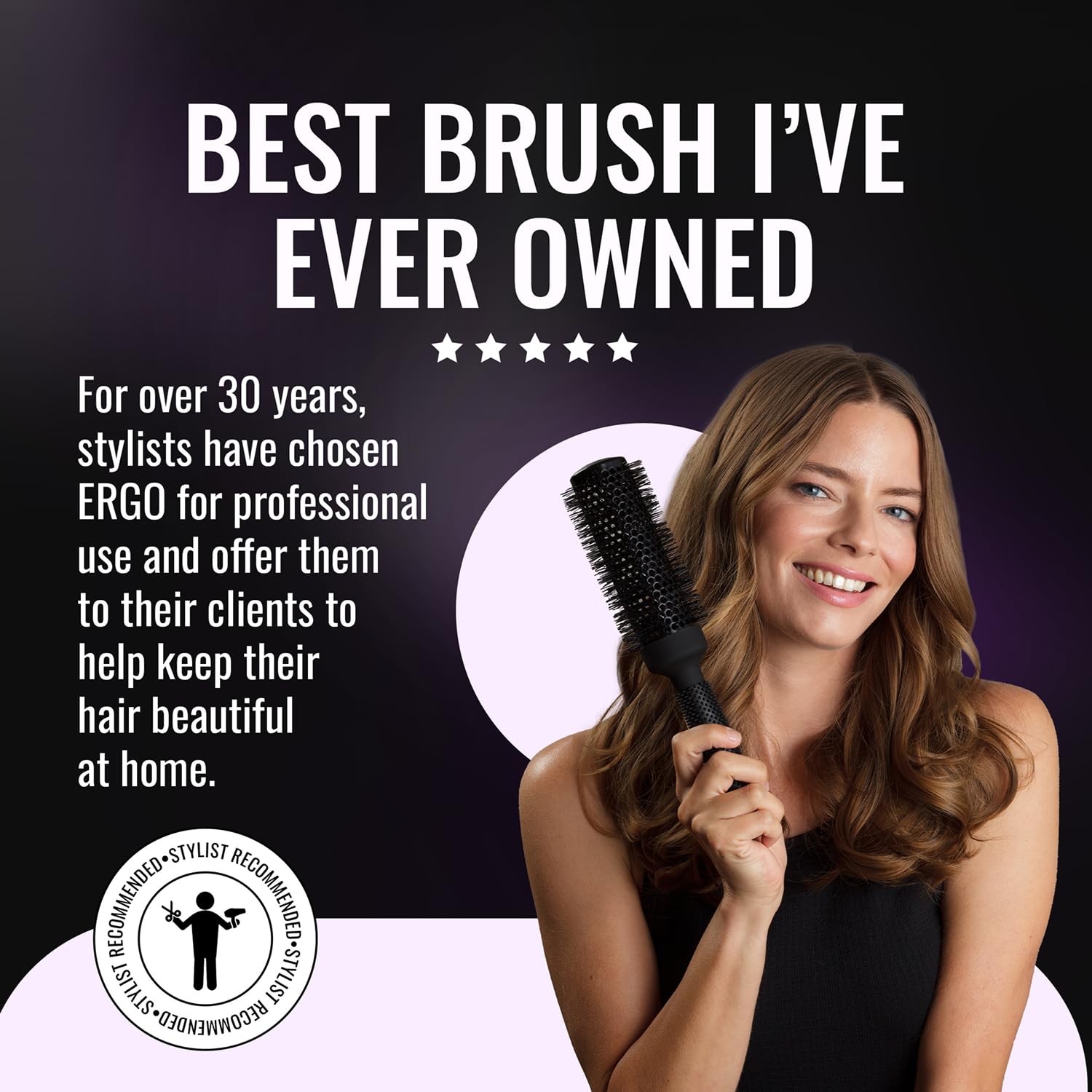 Detalle de ERGO Ceramic Ionic Round Brush for Blow Out - 1.75" Barrel