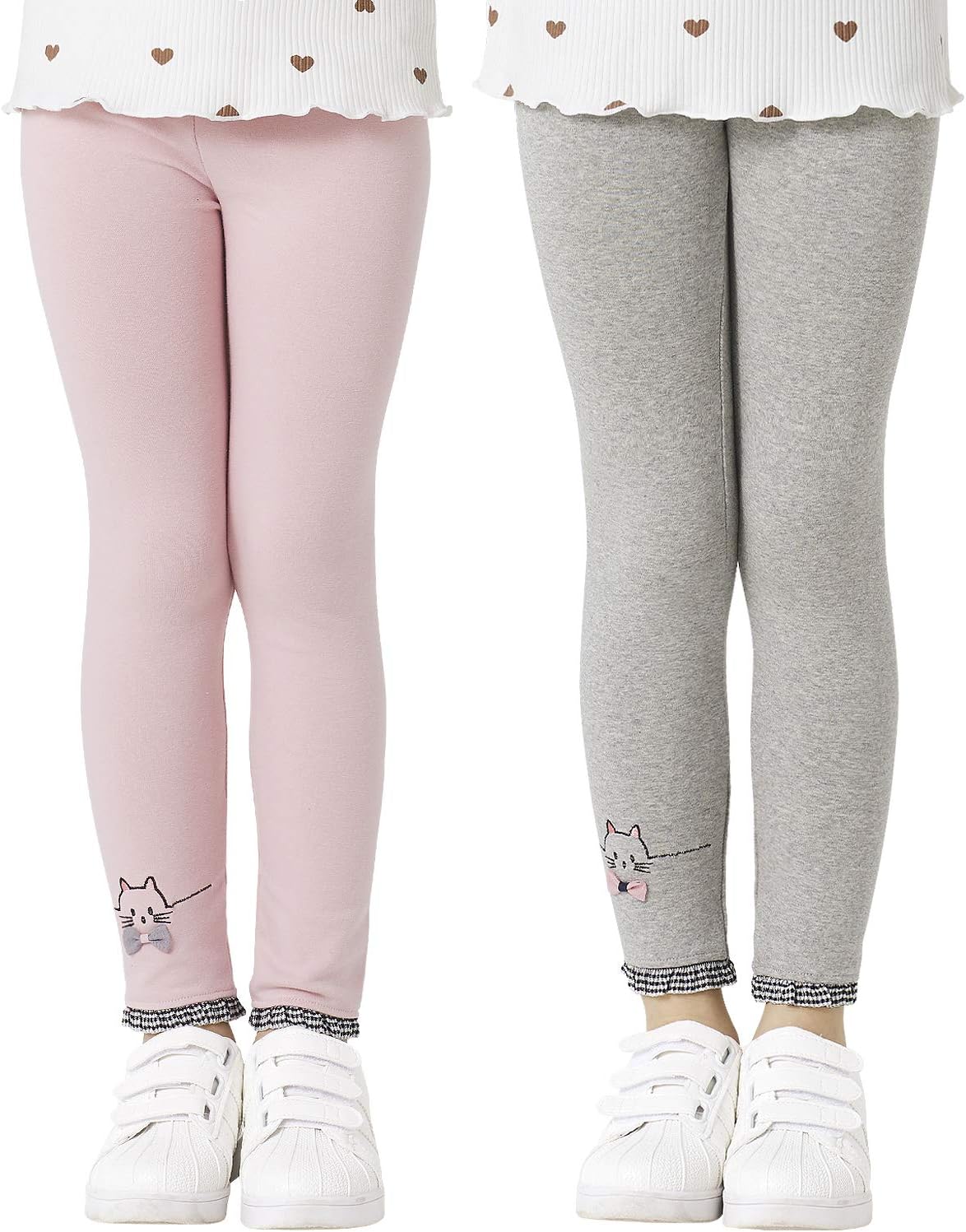 Detalle de Adorel Mädchen Leggings Baumwolle 2er-Pack
