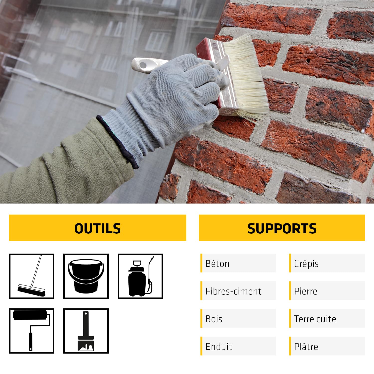 Detalle de Sika Sikagard 240 Protecteur Tout en 1 – Protection hydrofuge prêt à l’emploi pour façades, murs, toitures et sols (5 L)
