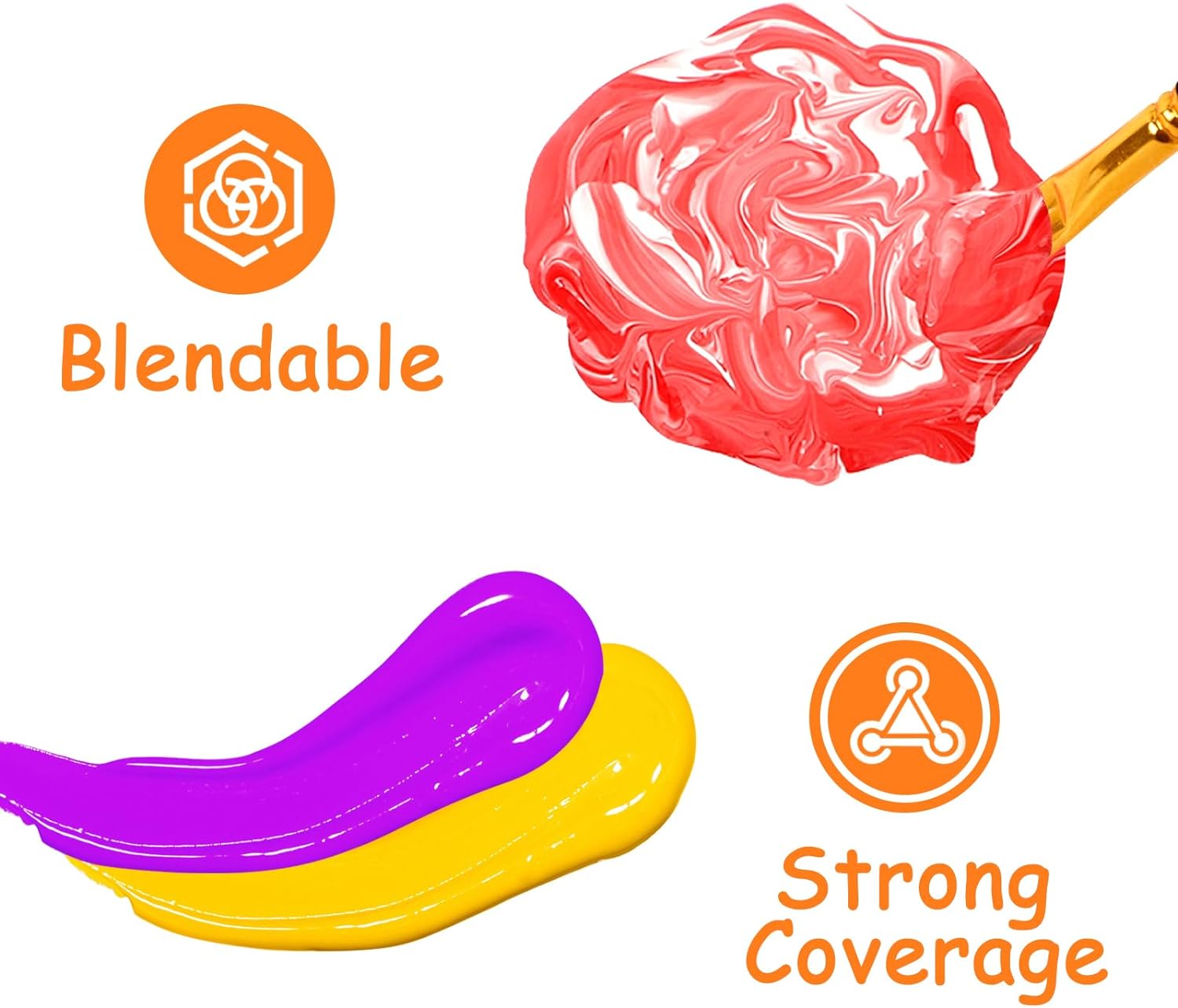 Thumbnail 2 de ABEIER Washable Finger Paint for Toddlers (12 Vibrant Colors, 1.21 fl oz) – Safe, Non-Toxic Hand & Feet Paint