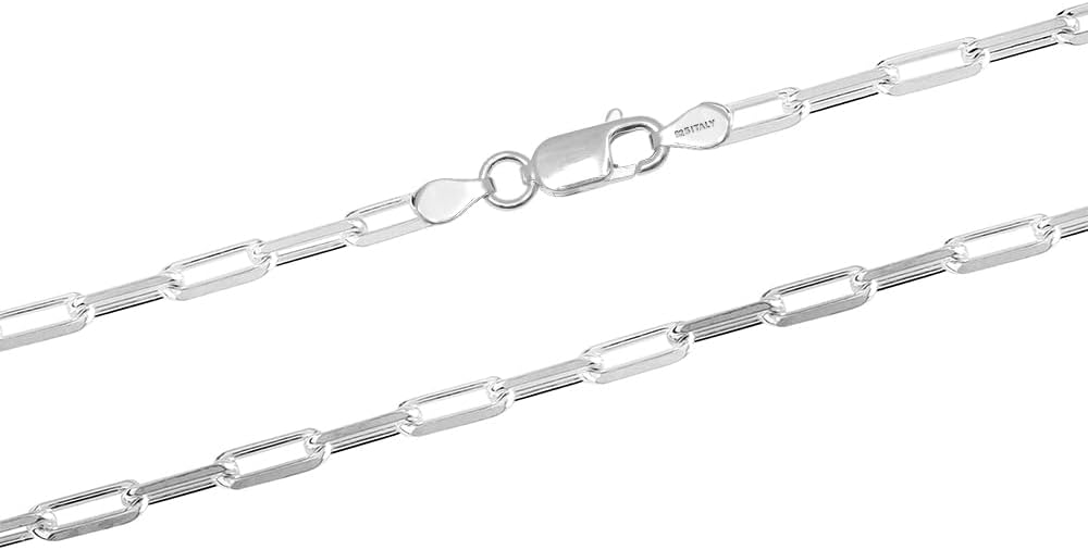 Detalle de LeCalla Links Sterlingsilber Gliederkette – 3 mm, 18–24 Zoll, italienisches Design