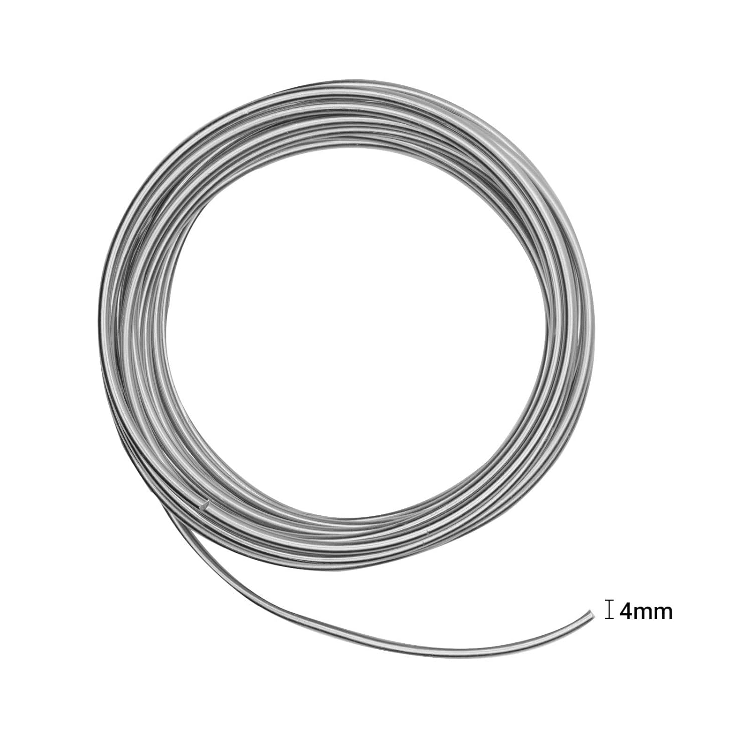 Detalle de Vaessen Creative Fil Aluminium 10 m × 4 mm – Fil Métallique Silver (Argenté)