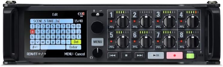 Detalle 2 de Zoom F8n Pro Multitrack Field Recorder, 8 Inputs, 10 Tracks, 32-Bit Float