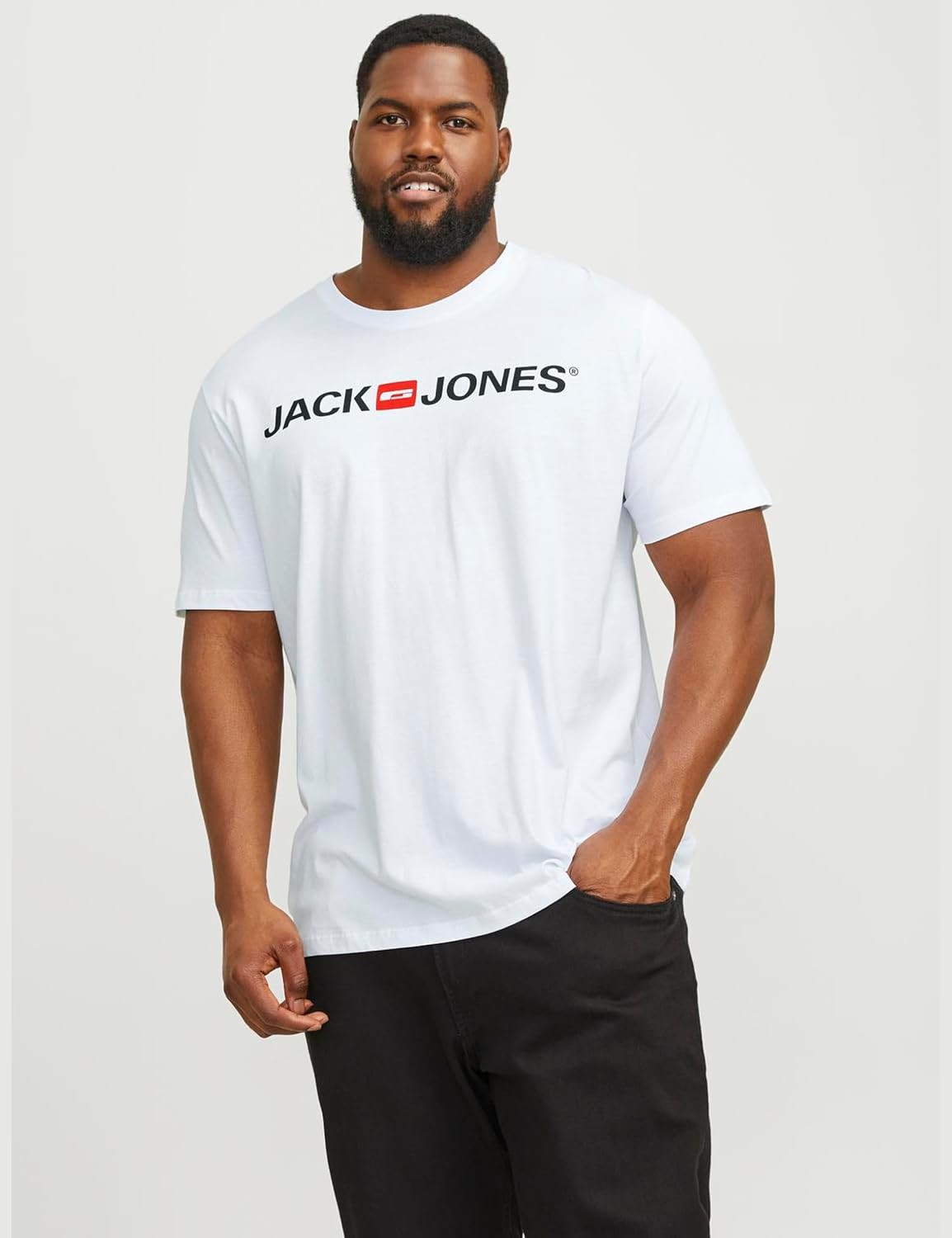 Detalle 2 de Tee-shirt homme JACK & JONES Jjecorp Logo Tee SS Crew Neck Noos PS – 3XL