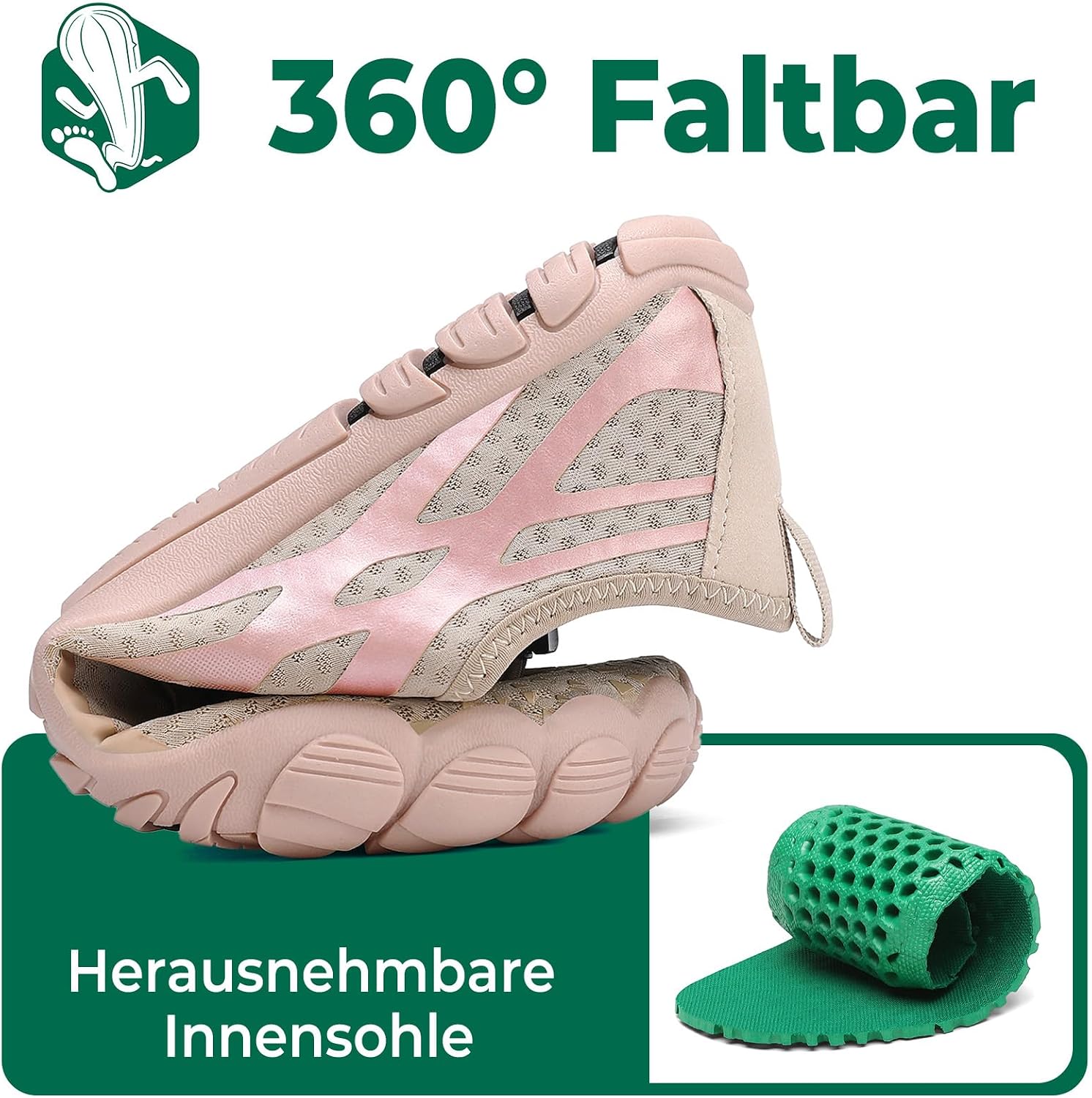 Detalle 2 de SAGUARO Badeschuhe Damen Herren – Schnelltrocknende Aquaschuhe Gr.36-48