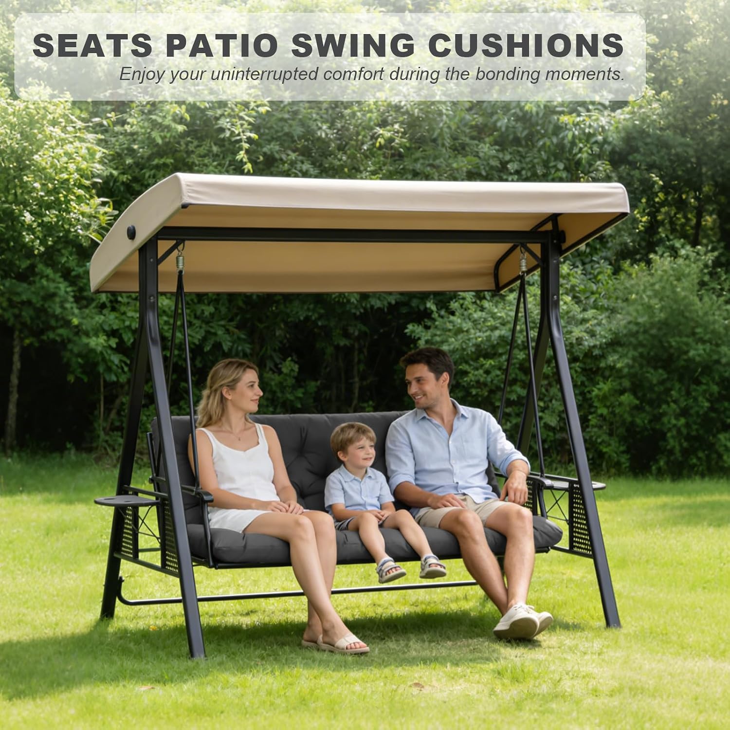Thumbnail 6 de GPQAWER HDYYDM88 Outdoor Swing Cushion, 60 x 40 Inches, 5-Inch Padding