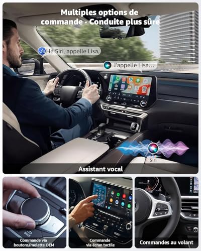 Thumbnail 4 de Adaptateur CarPlay et Android Auto sans Fil 2-en-1 Ancvet – Mini dongle Plug & Play