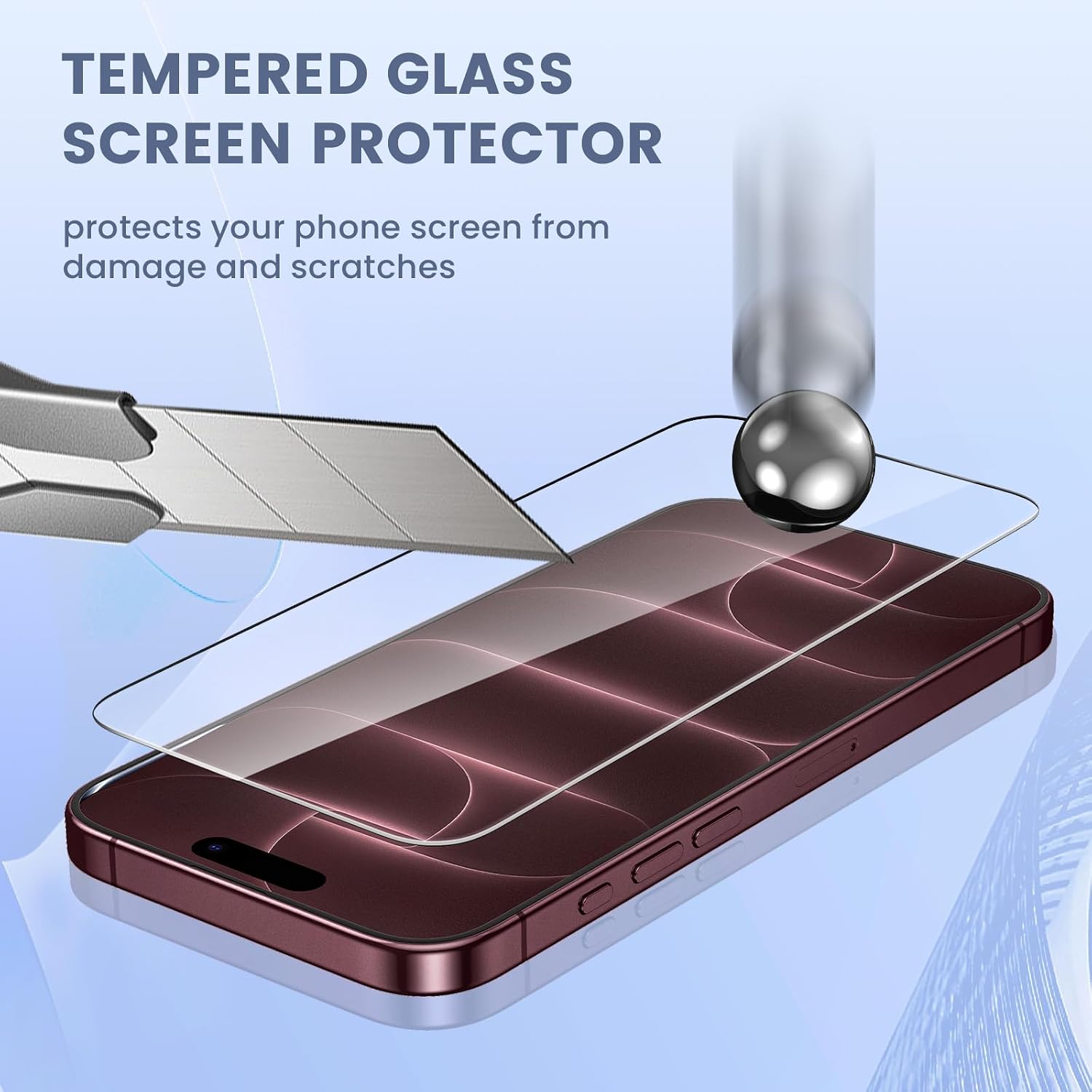 Detalle 2 de Maxdara screen protector for iPhone 18 Pro, 6.3-inch