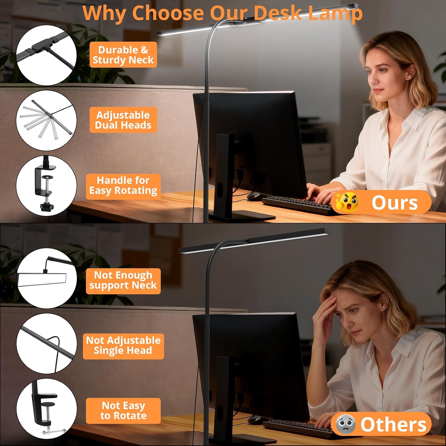 Thumbnail 4 de Woputne Desk Lamp with Clamp 960LM 12W