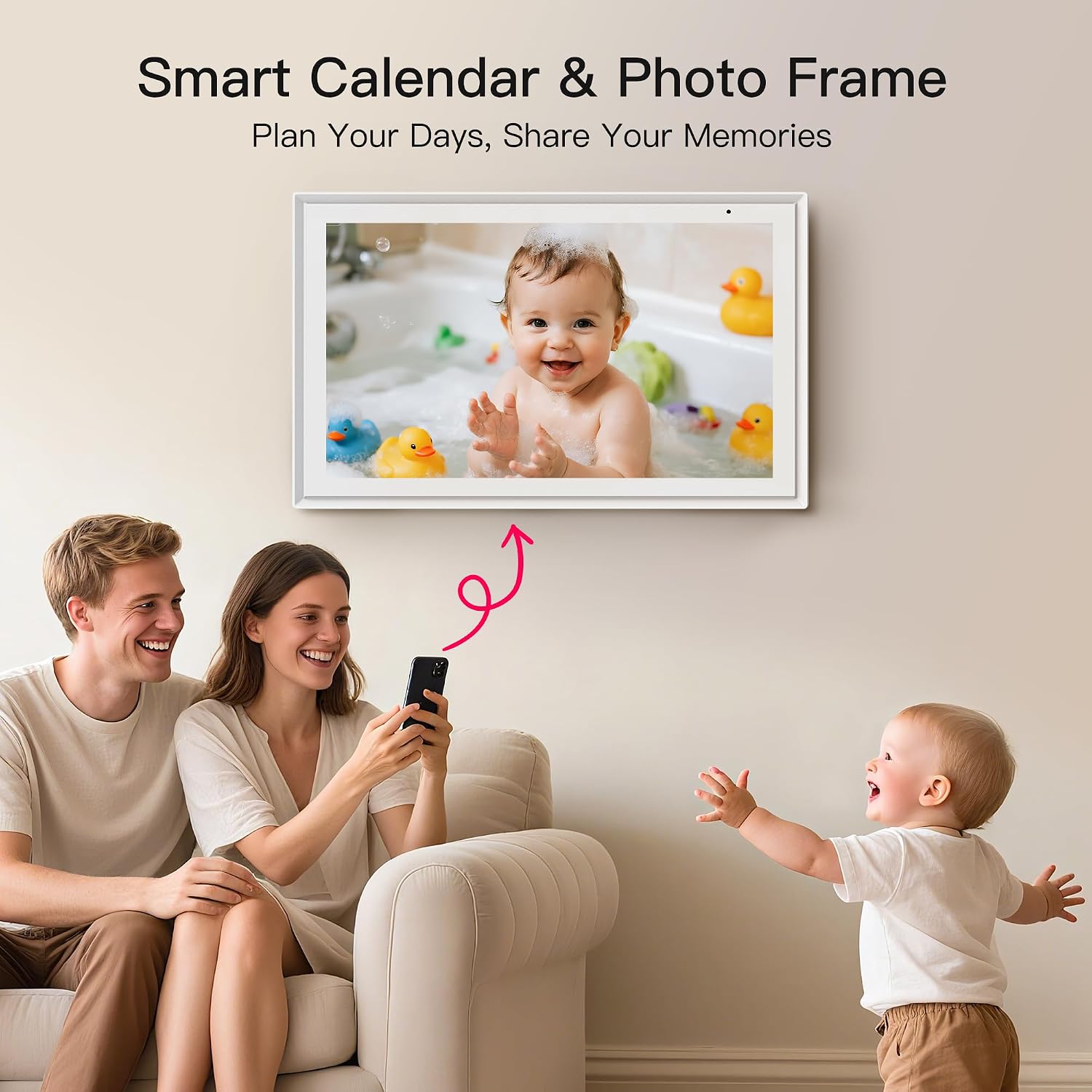 Detalle de BIGASUO 15.6" digital calendar for families