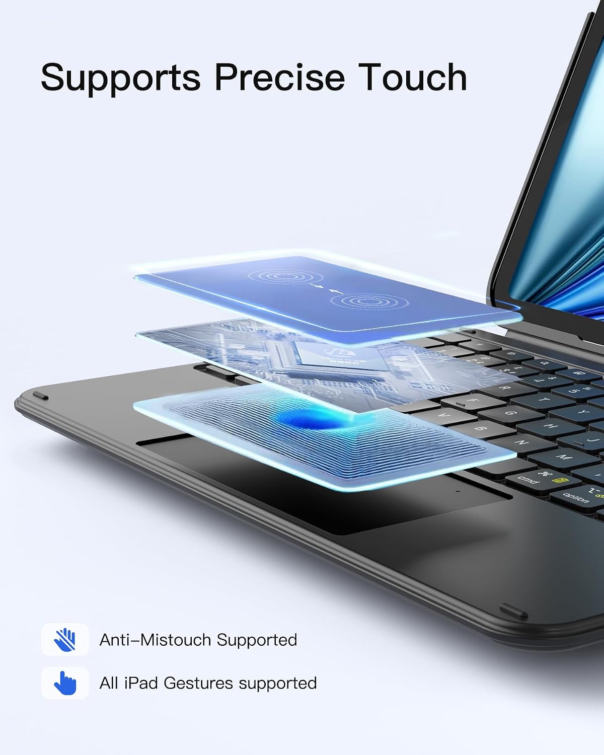 Thumbnail 6 de Inateck Ultralight Keyboard Case with Touchpad for iPad (UK Layout) – Graphite