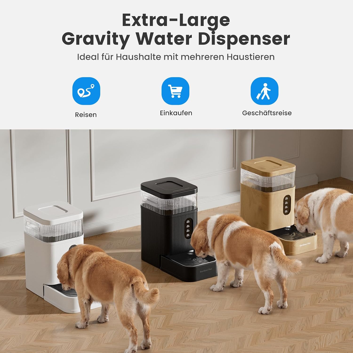 Thumbnail 6 de Gardner Pet automatischer Wasserspender 8,5 l mit Schwerkraft-System und Edelstahlschüssel