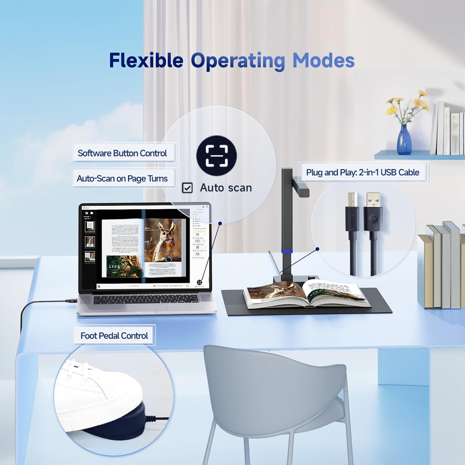 Thumbnail 5 de CZUR Shine Ultra 13MP scanner di documenti portatile A3 con OCR per libri (Win e Mac)