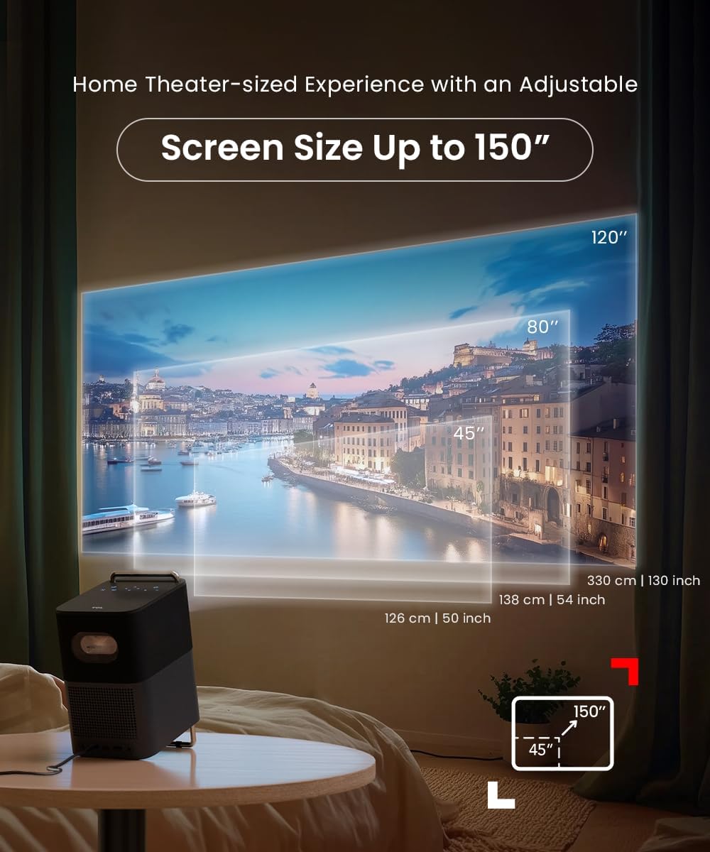 Detalle de TCL A1s Smart Projector 4K Support with Google TV and Dolby Audio