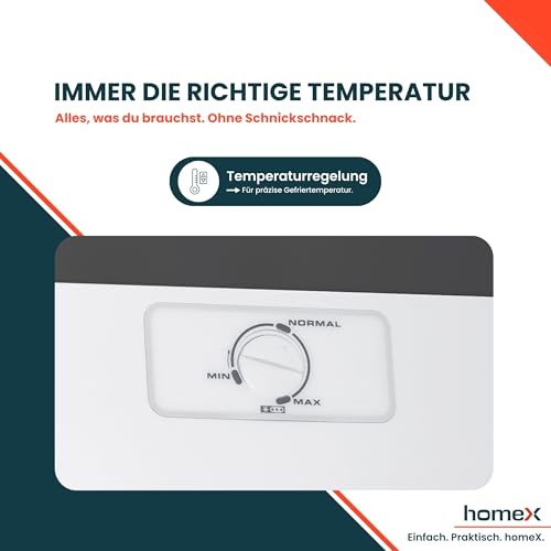 Thumbnail 5 de homeX FS1682E-S Gefrierschrank – 168 L Nutzinhalt, leiser Frei- stehender Tiefkühlschrank in Silber
