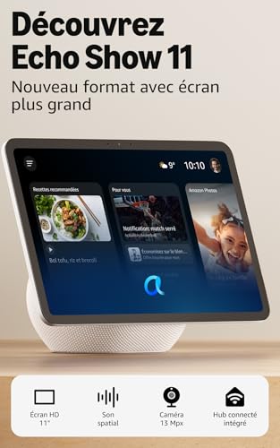 Thumbnail 6 de Amazon Echo Show 11 (nouvelle génération) – Écran Full HD 11'' avec Alexa+ et son spatial
