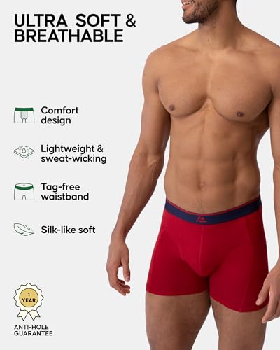 Thumbnail 2 de DANISH ENDURANCE Bamboo Boxer Shorts for Men – 10 Pack, M (Multicolour)