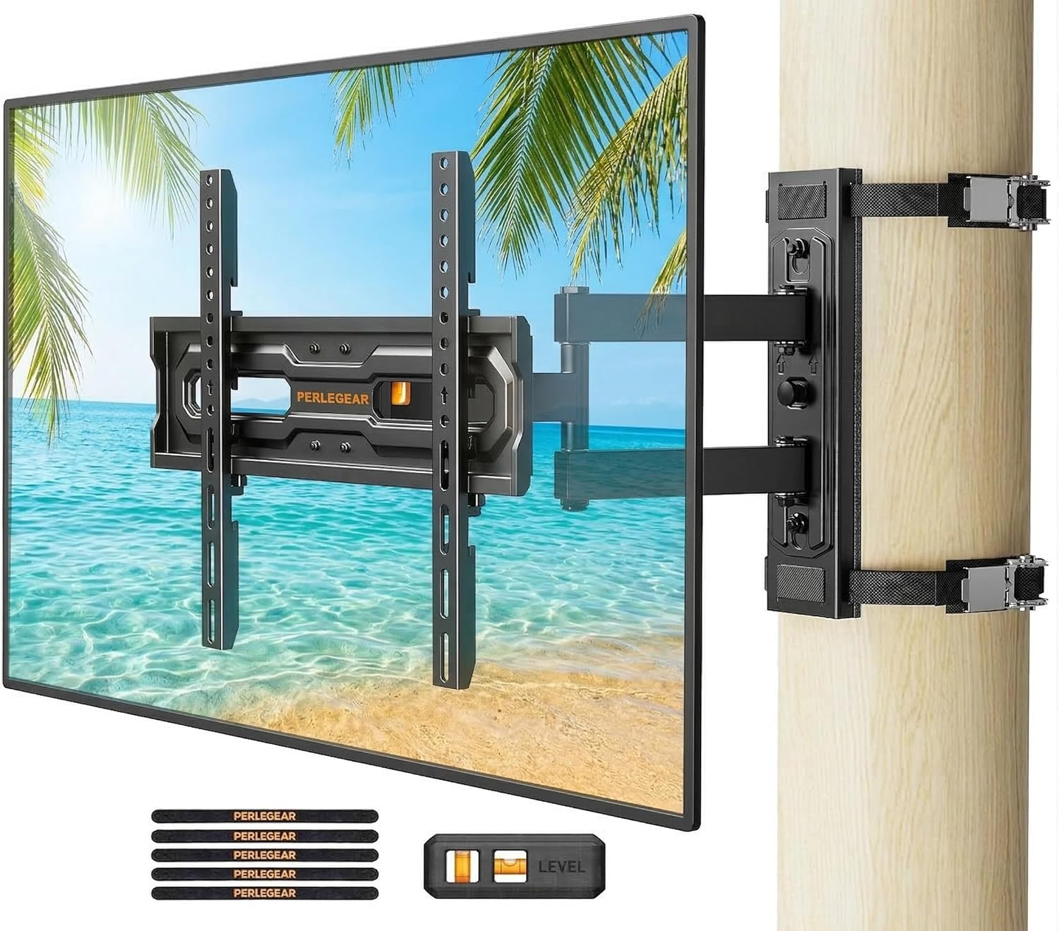 Detalle de Perlegear Gazebo TV Mount for Most 26-74" TVs, No Drill Pillar TV Mount