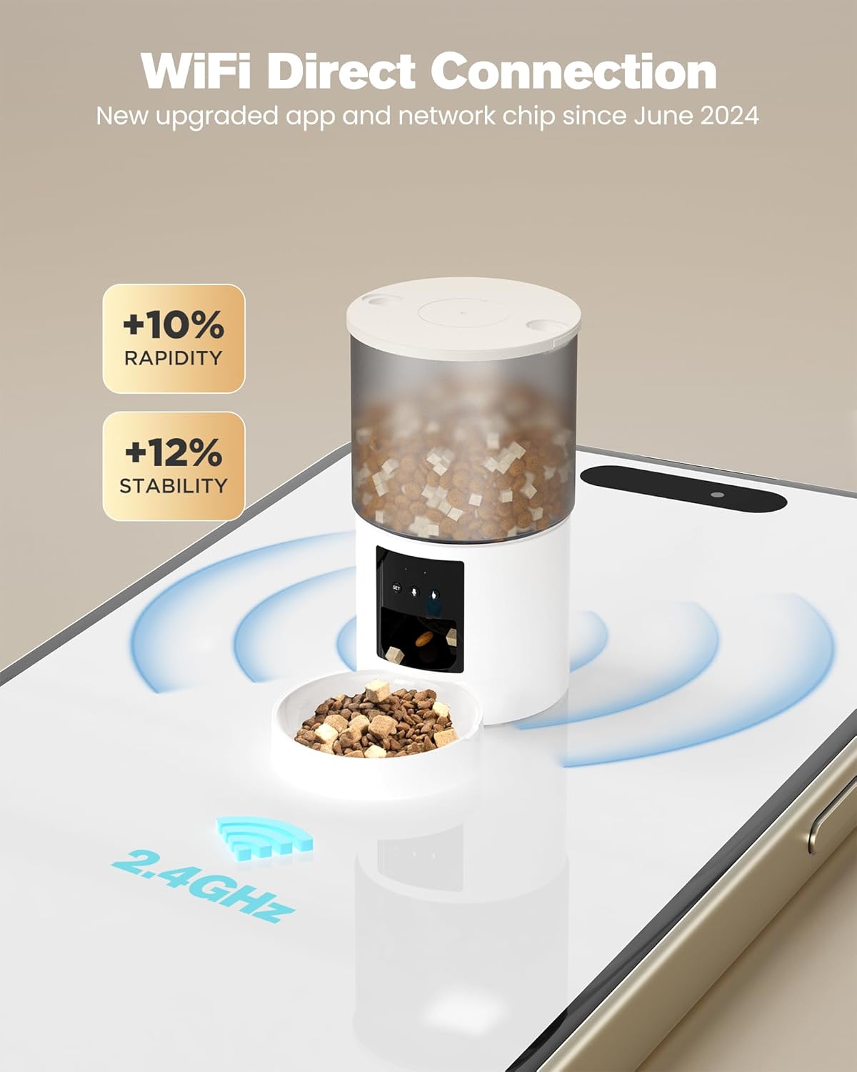 Thumbnail 1 de Futterautomat Katze WiFi 4L – Katzenfutterspender mit App-Steuerung & Zeitplan