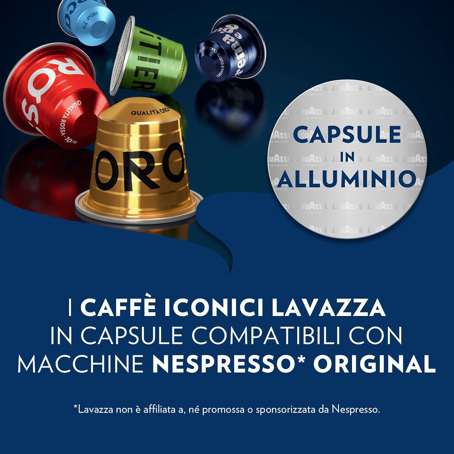 Thumbnail 1 de Lavazza Crema e Gusto Forte Capsule Compatibili Nespresso Original, 100 Capsule Alluminio - Intensità 13/13