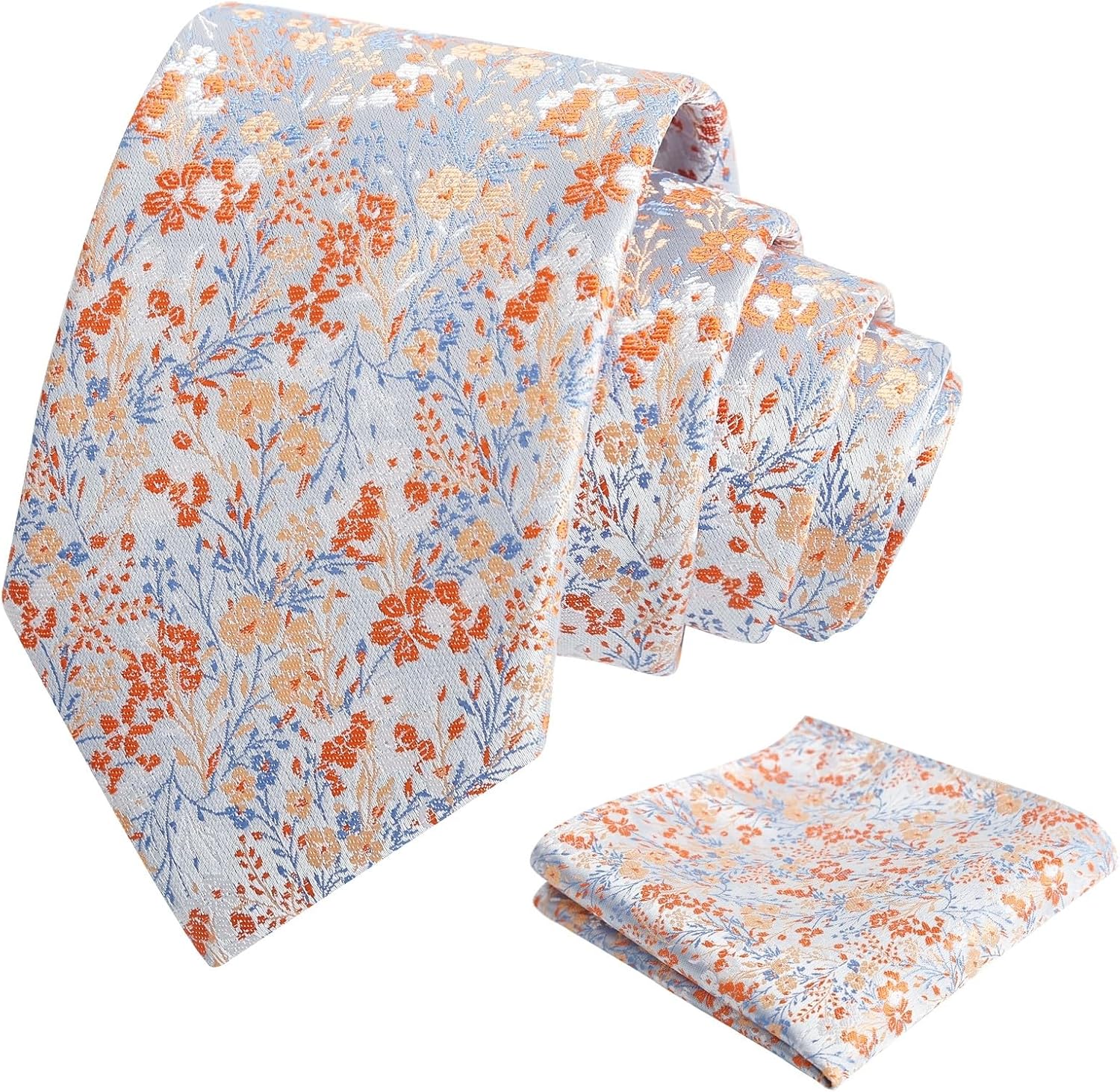 Thumbnail 6 de Alizeal Floral Necktie & Hanky Set – Small Floral Pattern, 100% Polyester