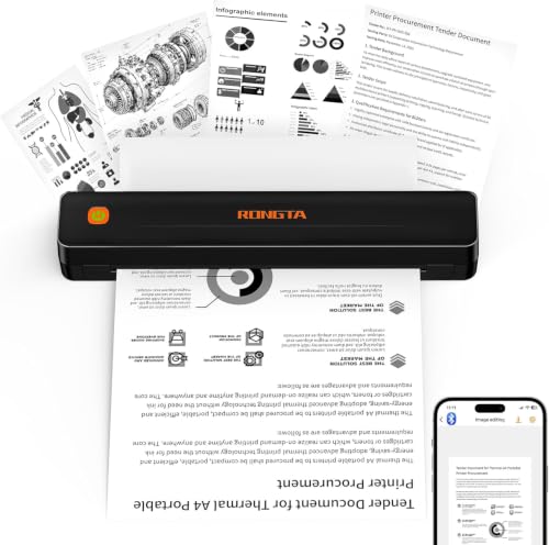 Detalle de RONGTA F11 Thermal Portable Printer: Inkless, Pocket-Sized Printing for Travel and Home