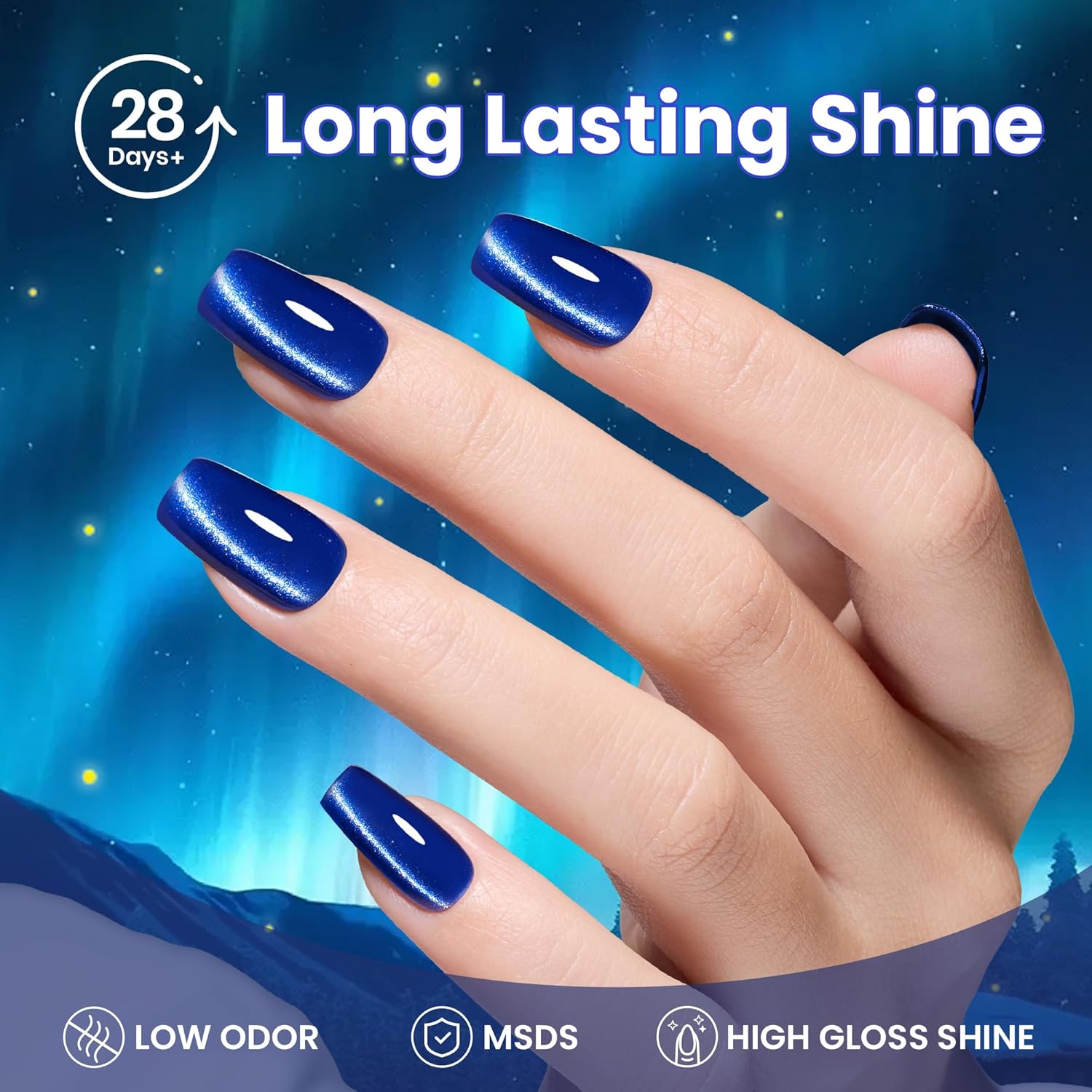 Thumbnail 5 de Beetles Navy Blue Cat Eye Gel Polish