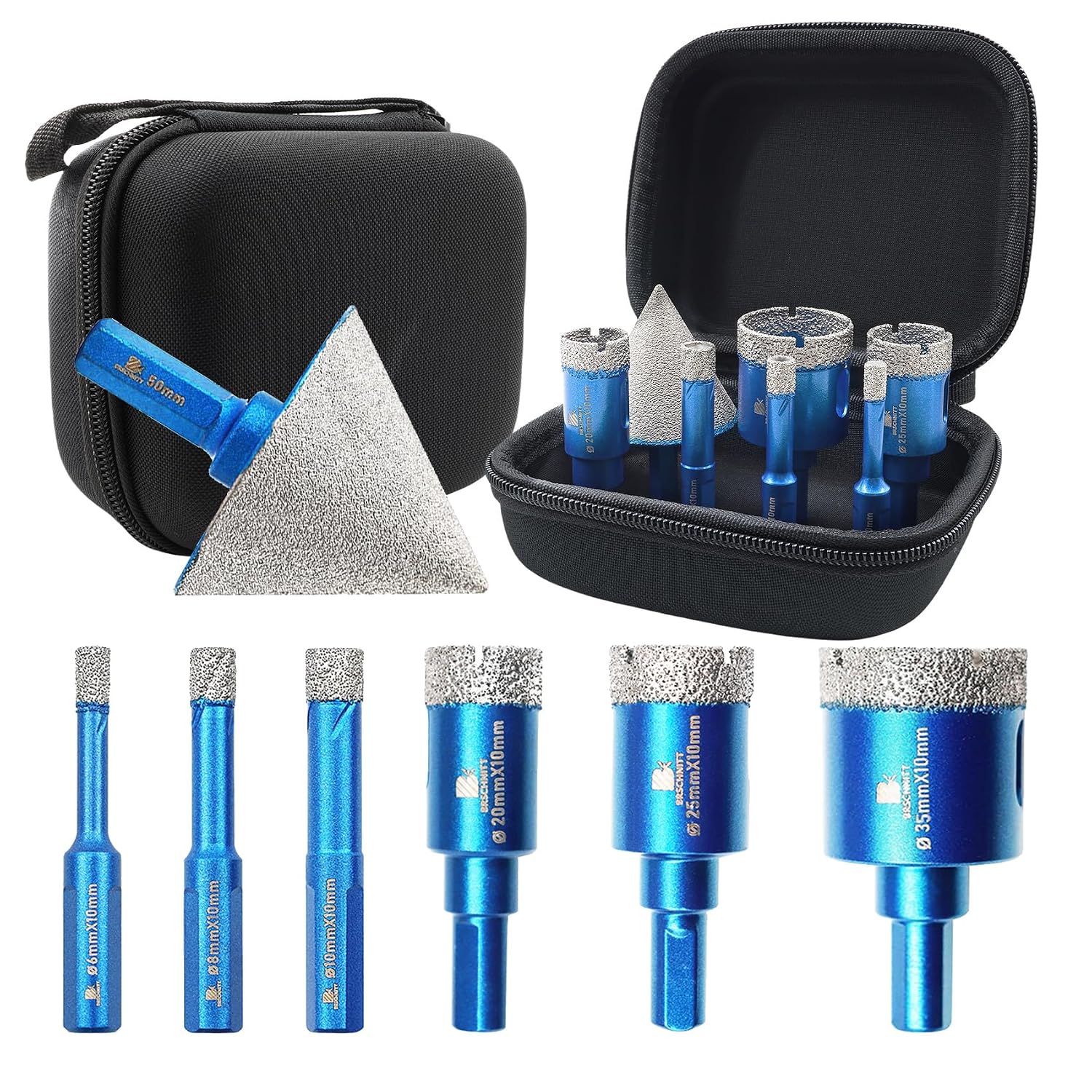 BRSCHNITT Diamond Core Drill Bit Set, 6 mm