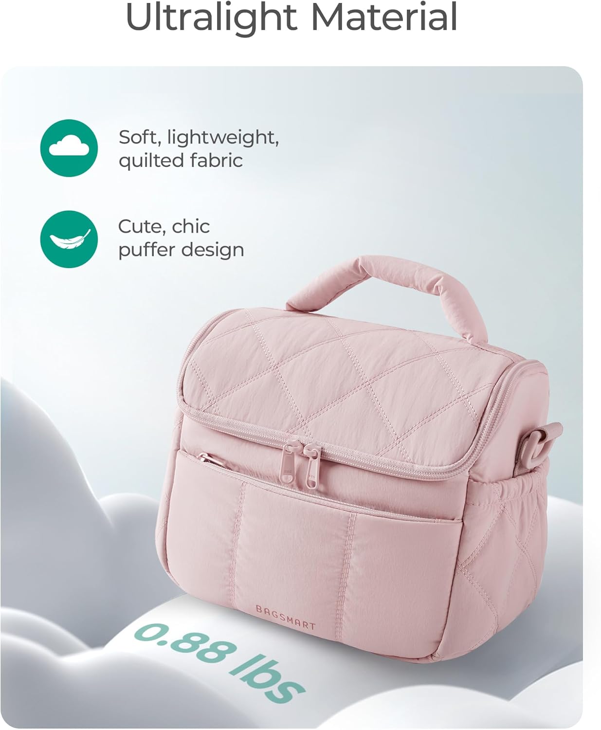 Thumbnail 3 de BAGSMART Insulated Lunch Bag for Women – Cute Quilted, Lightweight Waterpoof Lunch Tote