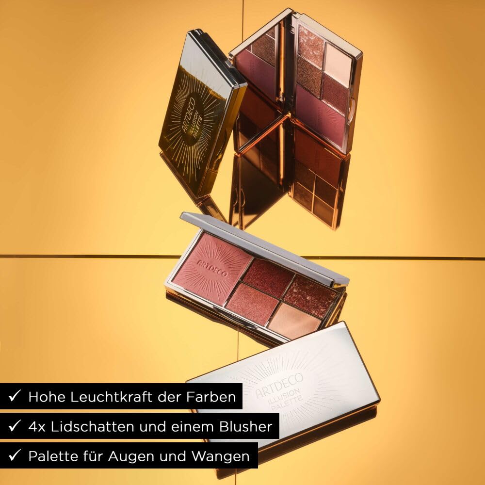 Thumbnail 6 de ARTDECO Illusion Palette for cheeks & eyes – Vielseitige 4‑Lidschatten‑Palette mit Blusher und Spiegel