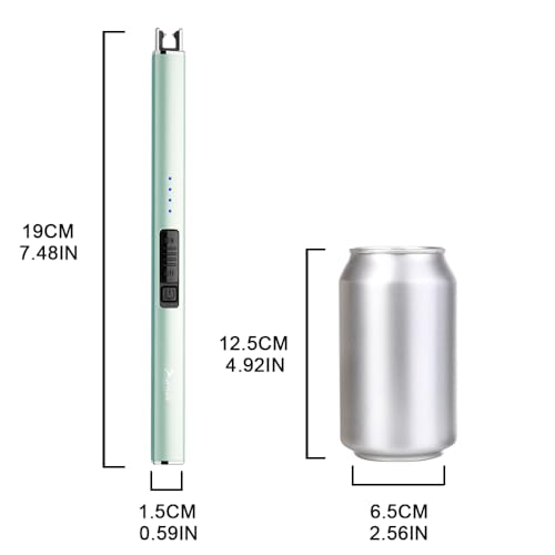 Thumbnail 6 de SUPRUS mechero eléctrico recargable por USB con arco/plasma sin llama y bloqueo de seguridad (verde)