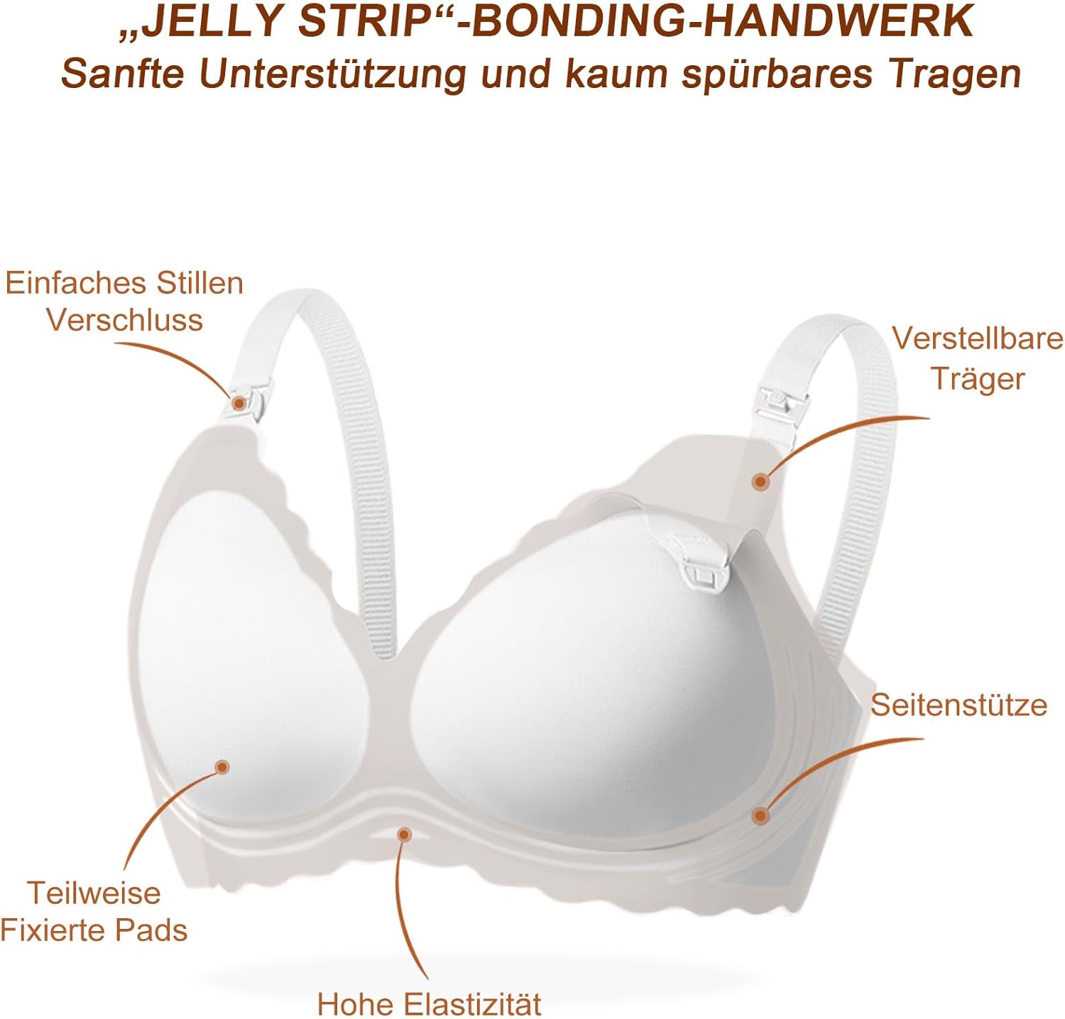 Thumbnail 1 de As Fairy Still-BH für die Schwangerschaft und Stillzeit – kabellos, nahtloser Komfort-Schlaf-Bralette