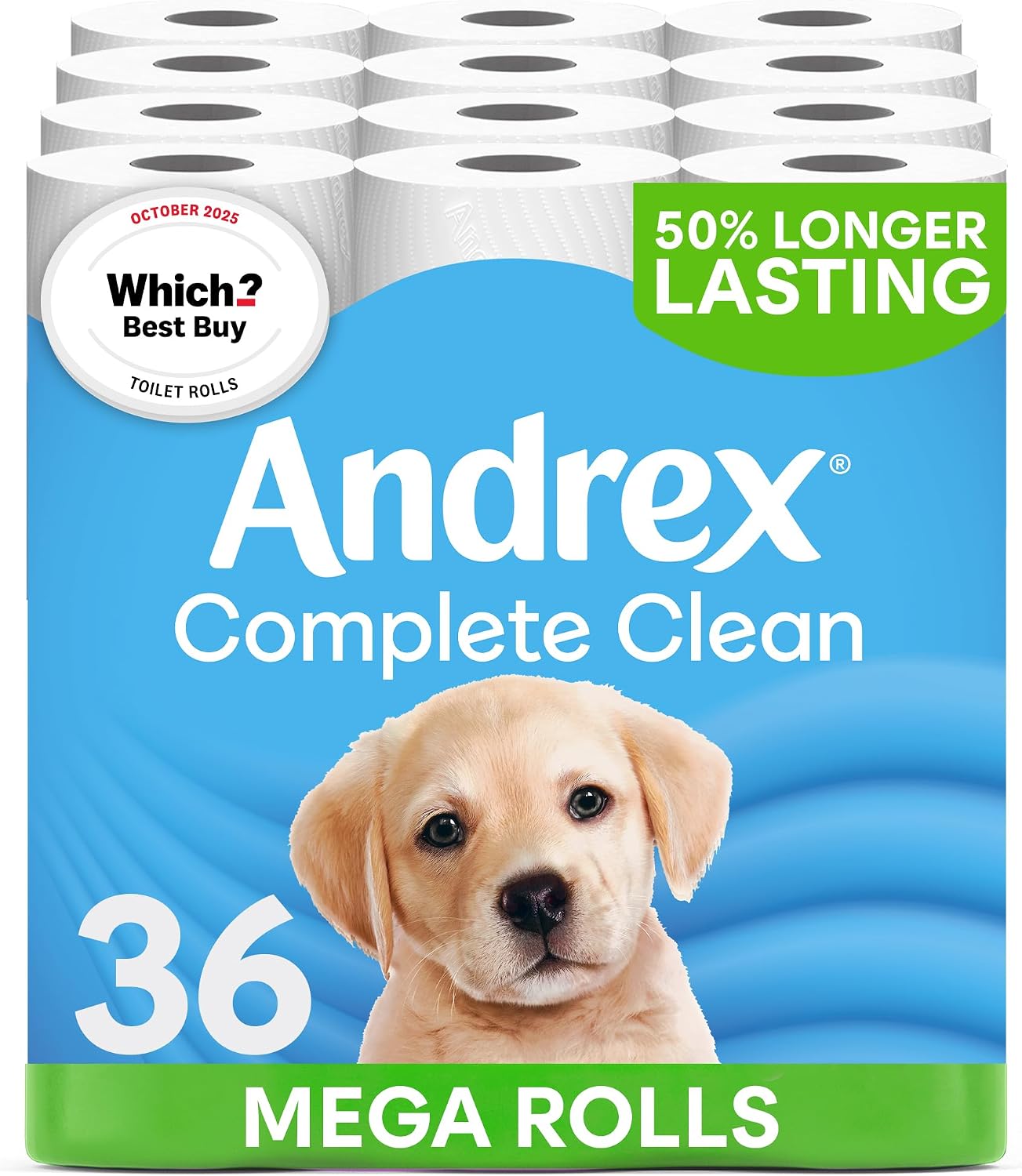 Thumbnail 6 de Andrex Complete Clean Toilet Roll – 12 Mega Rolls (18 standard), FSC Certified & Which? Best Buy