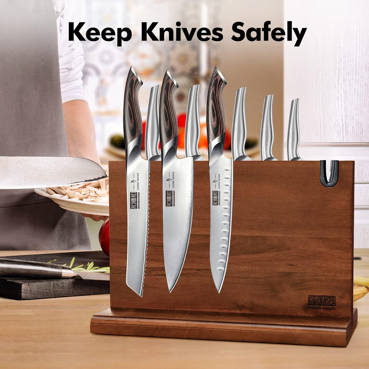 Thumbnail 6 de HOSHANHO Magnetic Knife Block 14 x 10 in 🔪