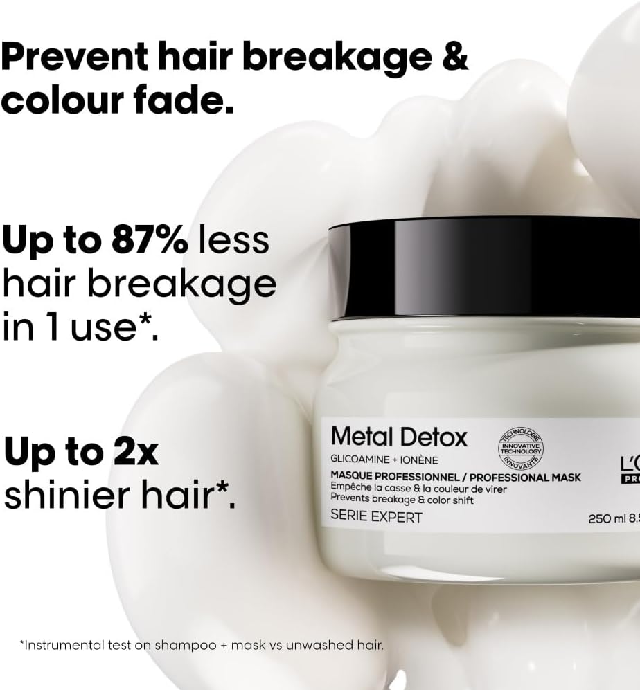 Thumbnail 2 de L’Oréal Professionnel Paris Metal Detox Shampoo 300ml & Hair Mask 250ml kit for colour protection in hard water