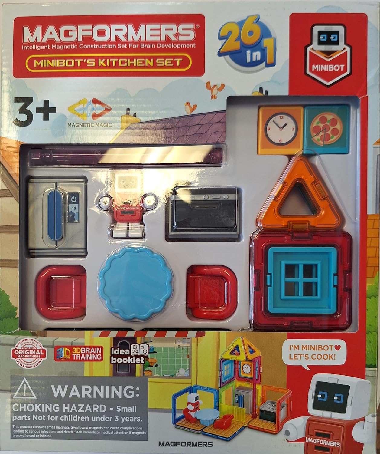Detalle de MAGFORMERS 278-62 Minibot’s Kitchen – magnetyczny zestaw konstrukcyjny