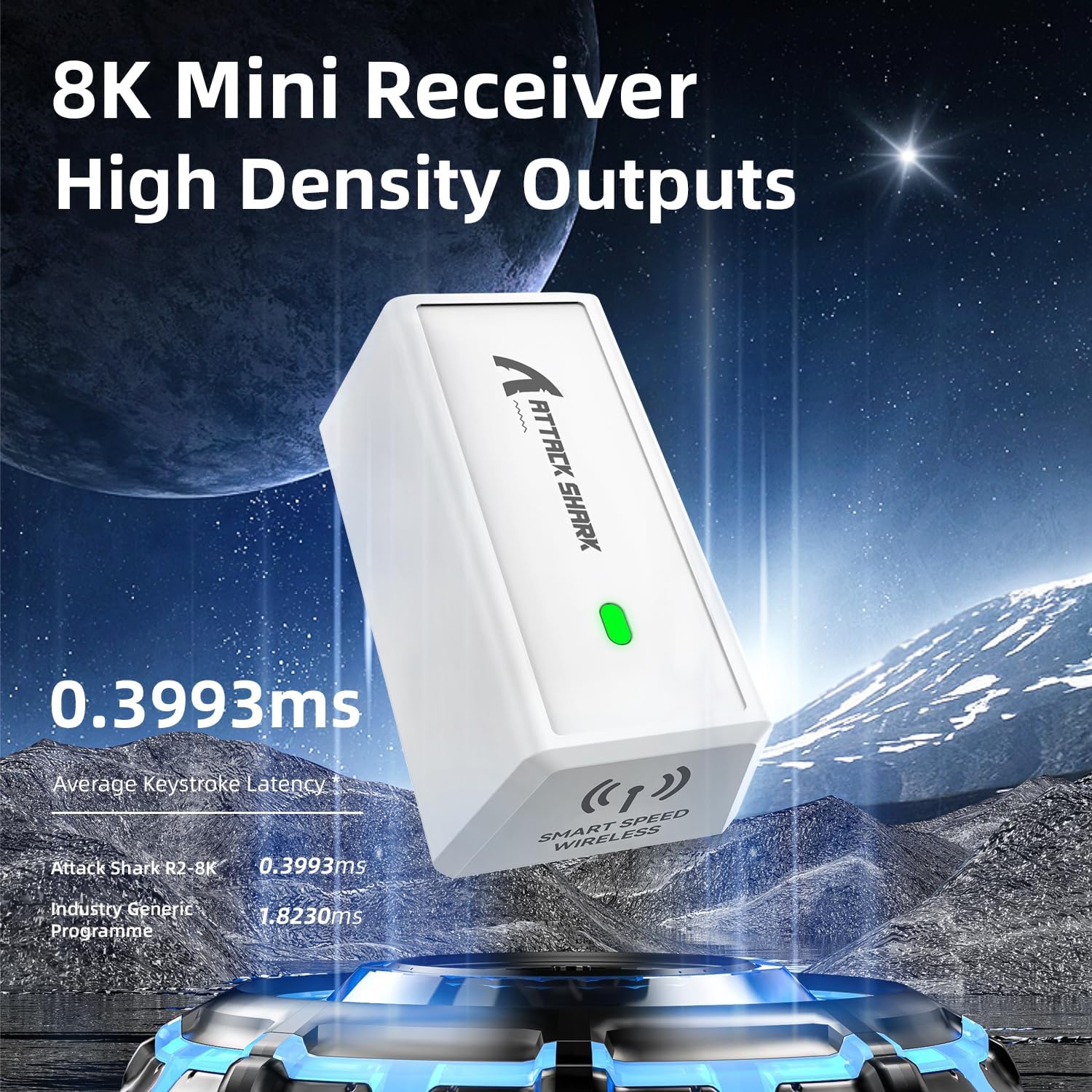 Thumbnail 3 de Souris gaming sans fil MAMBASNAKE x Attack Shark R6 Superlight 39 g – PixArt PAW3950, jusqu’à 42 000 DPI, blanc