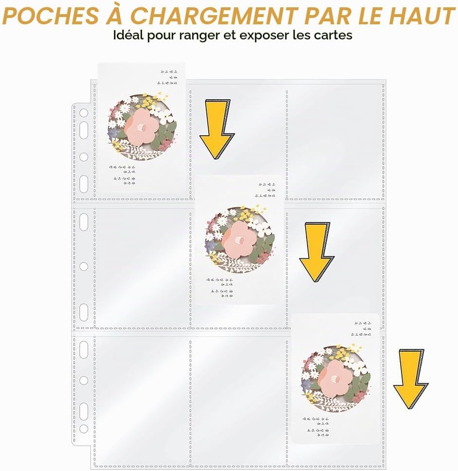 Detalle 1 de OSDUE P-TFKC20220413-FBA kaarthoezen, A4, 30 bladen voor 540 kaarten
