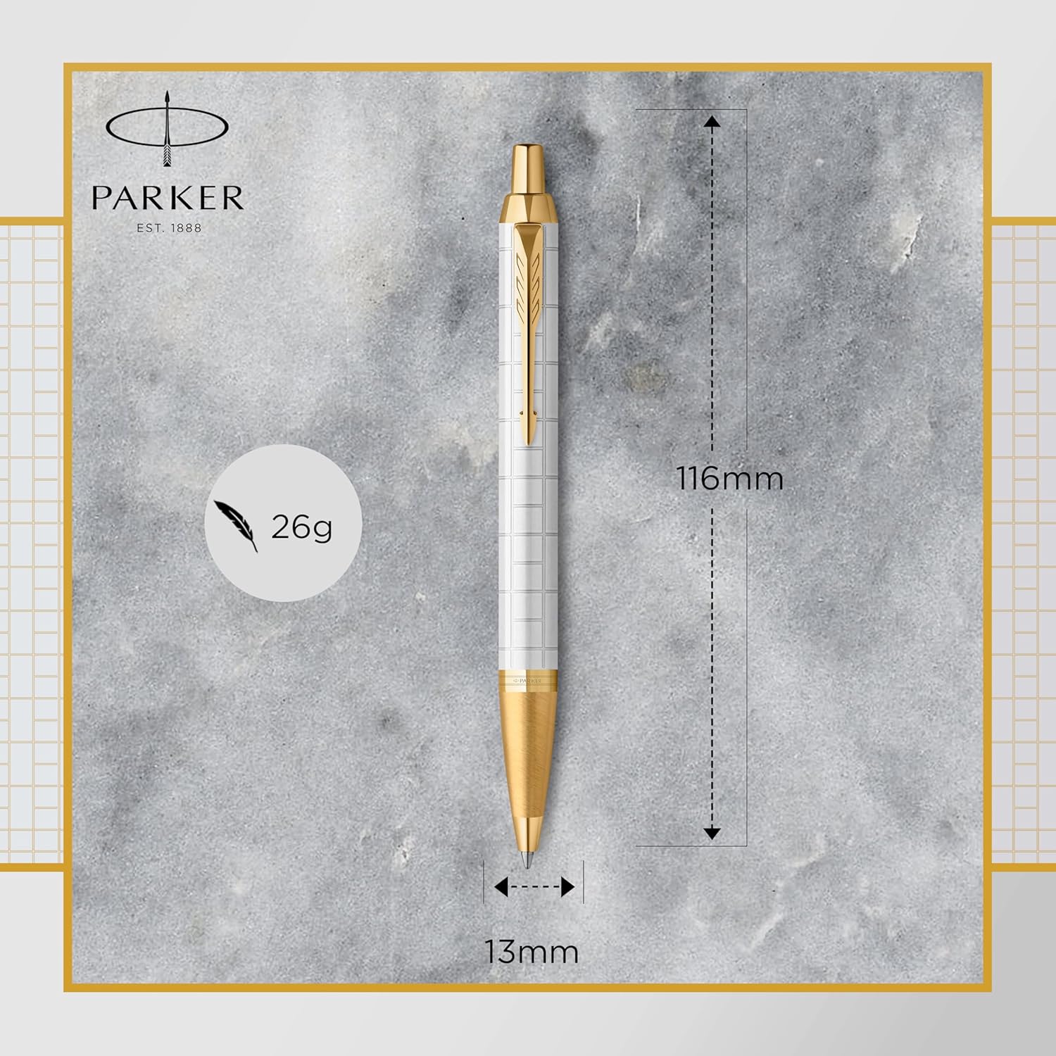 Thumbnail 2 de PARKER IM penna a sfera perla con finiture oro