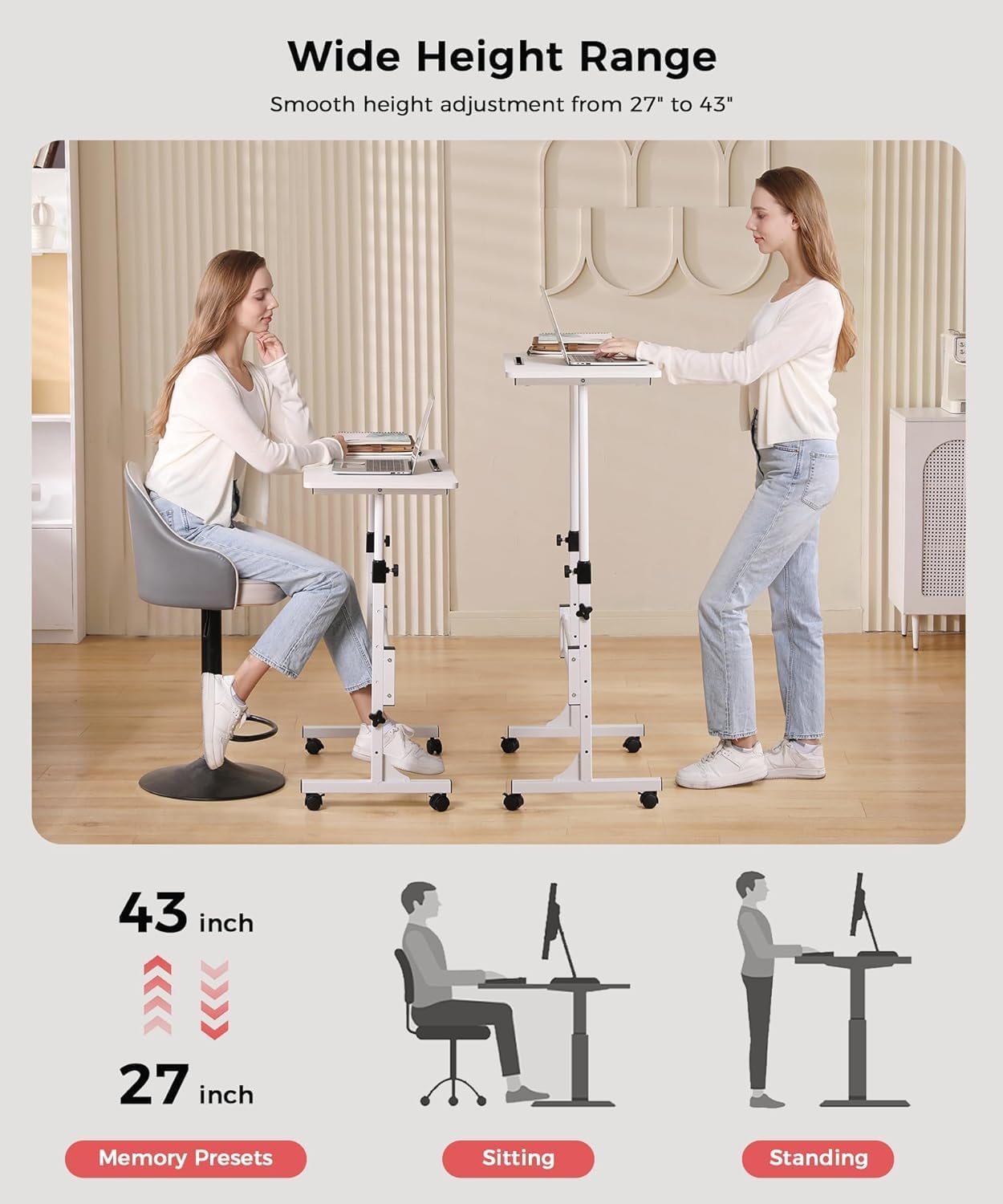 Thumbnail 2 de Standing Desk Adjustable Height 70–110 cm