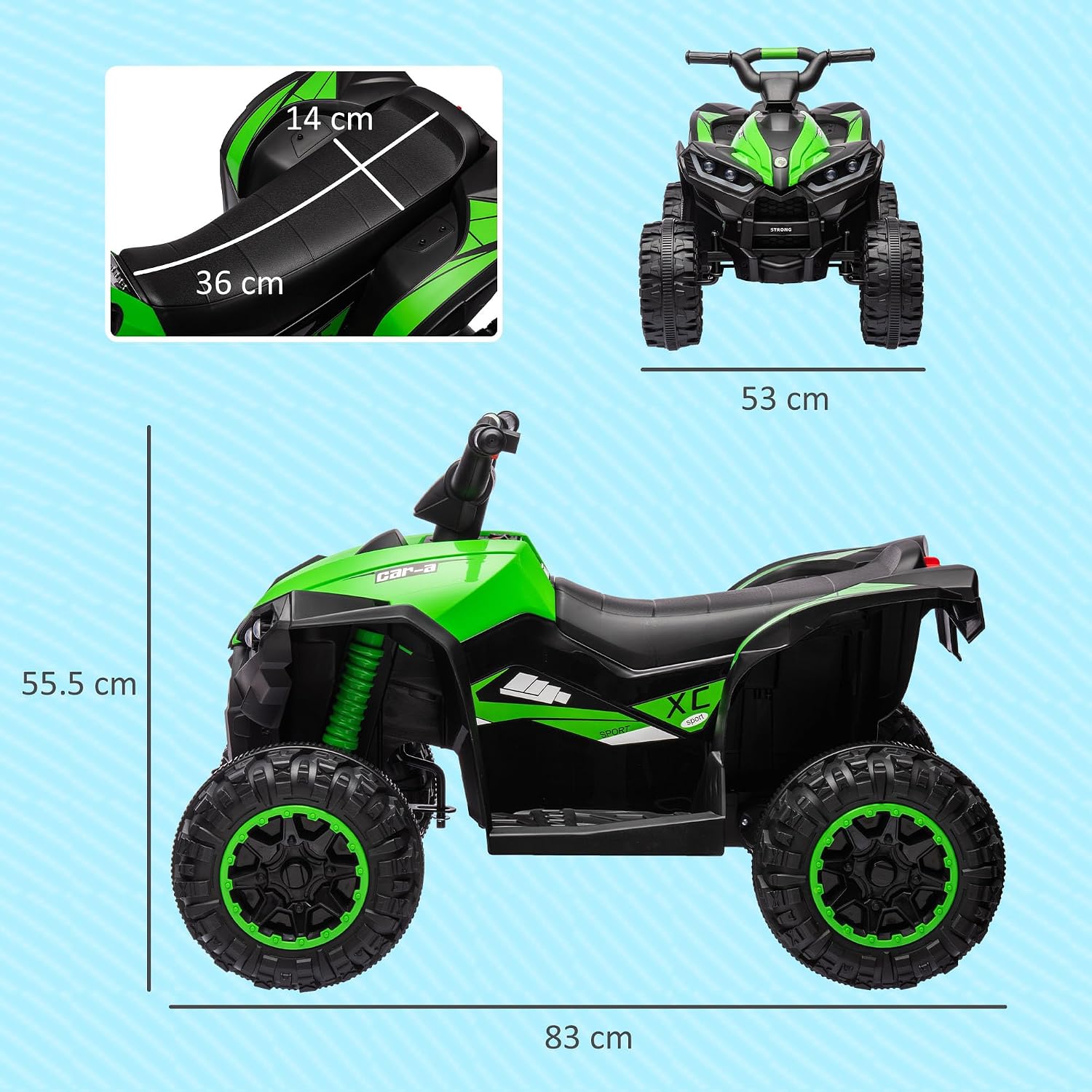 Thumbnail 6 de HOMCOM 12V Electric Quad Bike for Kids: Safe, Fun Ride-On for Ages 3–5