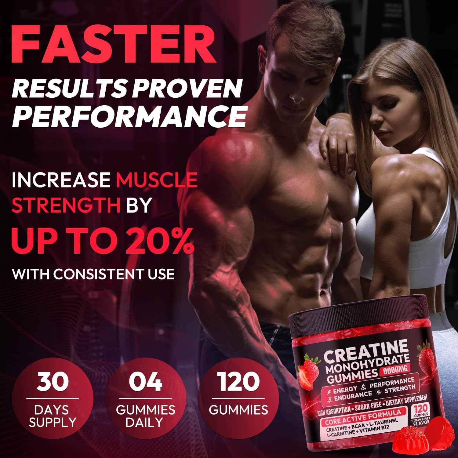 Thumbnail 6 de Cytona 5,000 mg Creatine Monohydrate Gummies with Taurine, BCAAs, and B Vitamins