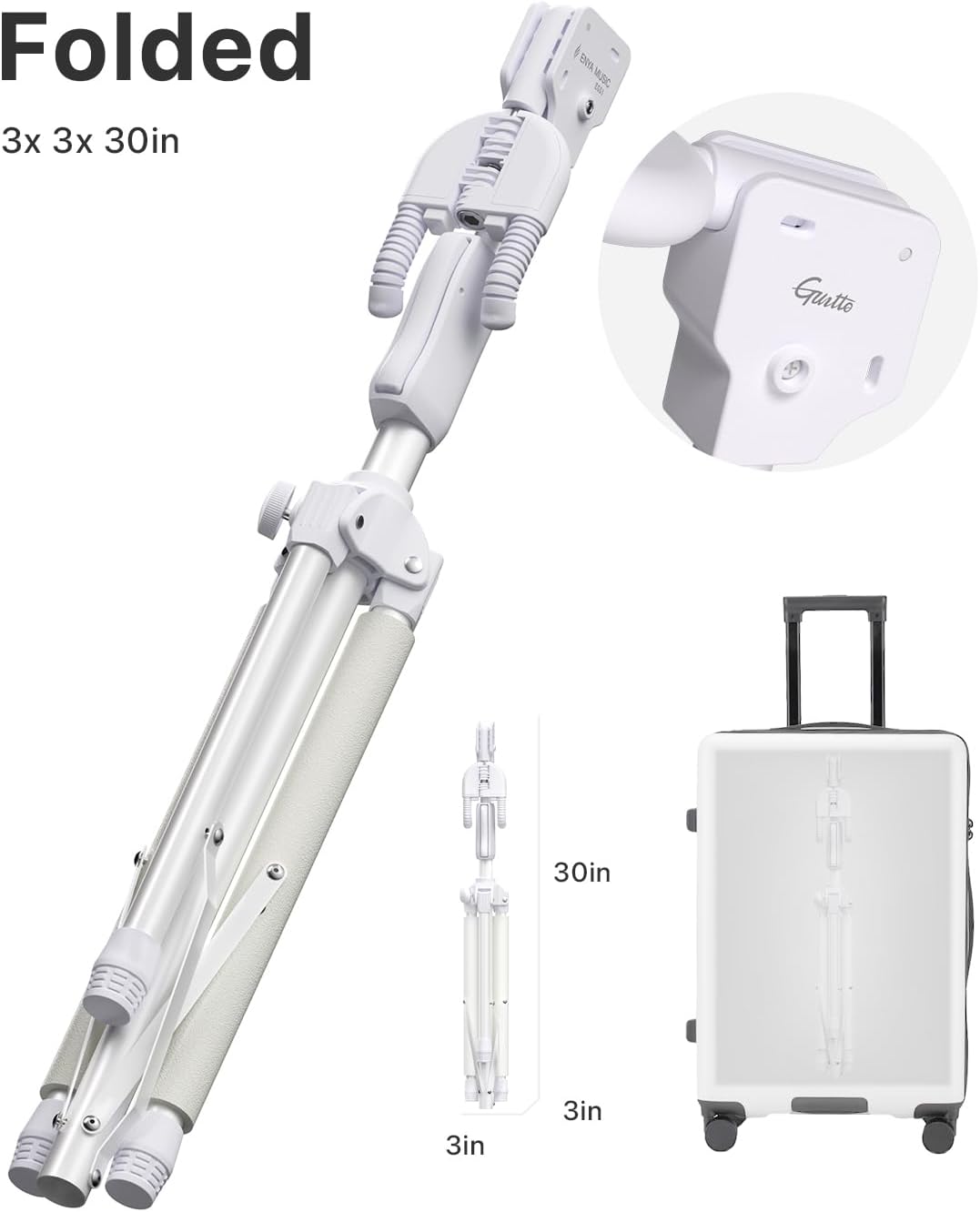 Detalle 2 de Enya Guitar Stand, Steel