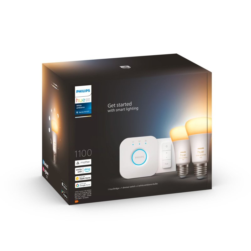 Detalle 1 de Philips Hue Kit 2 Bombillas Inteligentes E27
