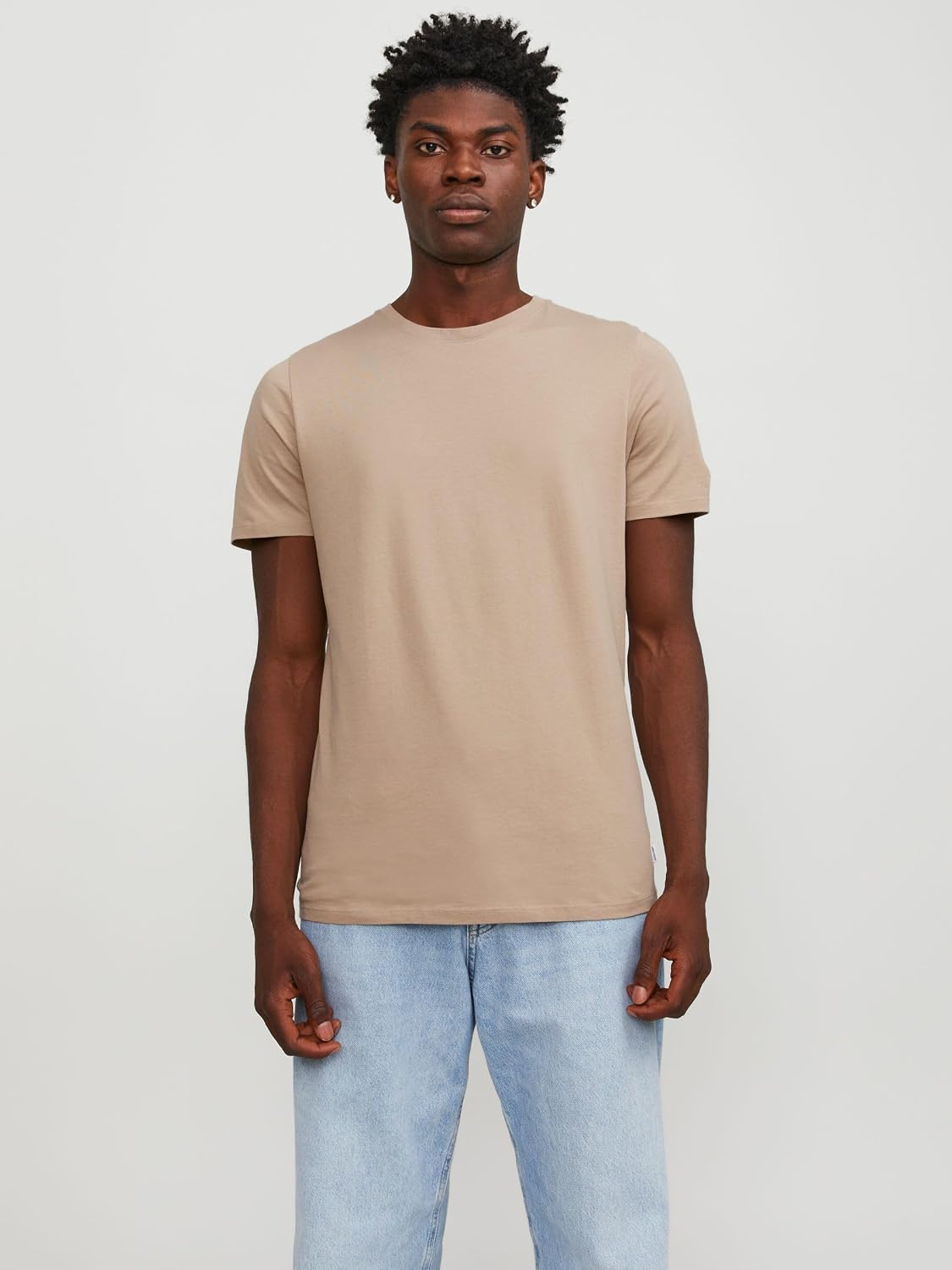 Detalle 2 de JACK & JONES Herren Jjeorganic Basic Tee Ss O-Neck Noos T-Shirt (1er Pack) – Baumwolle, gerader Schnitt
