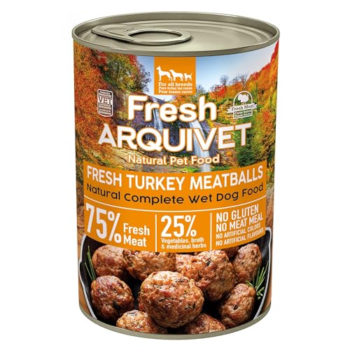 Detalle de ARQUIVET Fresh Turkey Meatballs Pack 6 x 400 g para perros