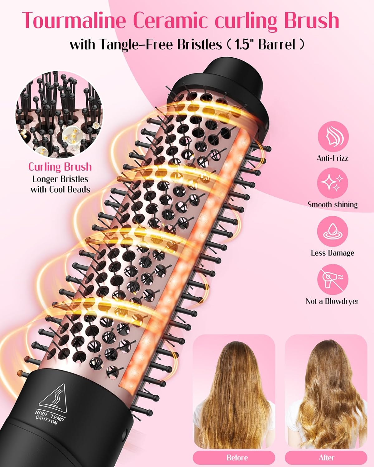 Thumbnail 3 de ANIEKIN 5 in 1 Curling Iron Set (3/8 to 1 1/4 Inch) with Thermal Brush, Dual Voltage Curling Wand for Travel